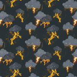French Terry - Blitzlichtgewitter