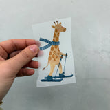kleines Bügelbild - Abfahrt (Giraffe)