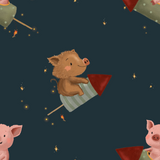 French Terry - Schweine im Weltall