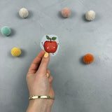 kleine Bügelbild - roter Apfel