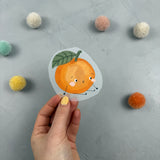 mittleres Bügelbild - Orangenhaut/sitzend