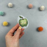 kleine Bügelbild - grüner Apfel