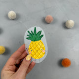 mittleres Bügelbild - Dies das Ananas/winkend