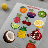 Bügelbildbogen - Multivitamin