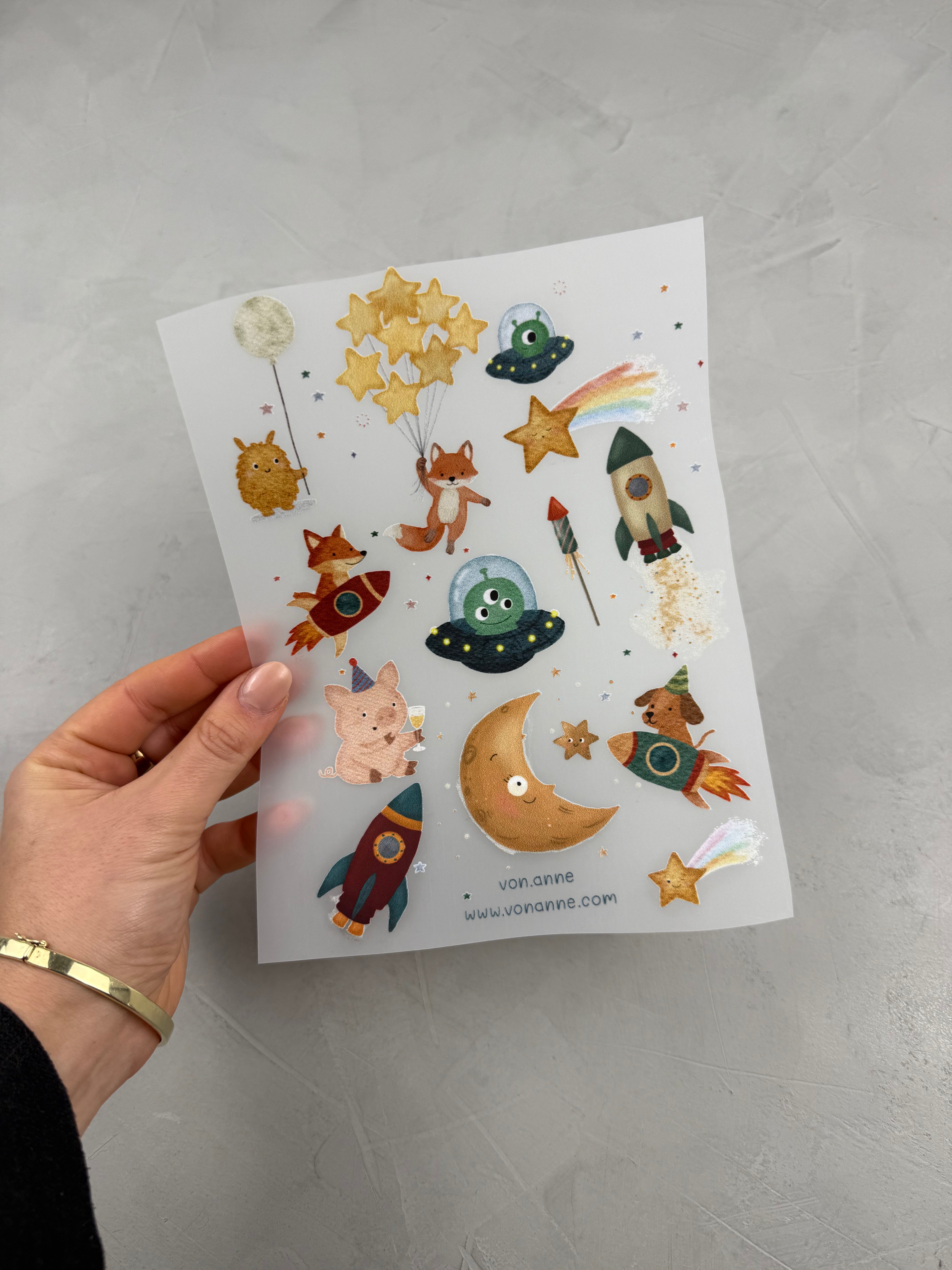 Bügelbildbogen - Space and Sparkle