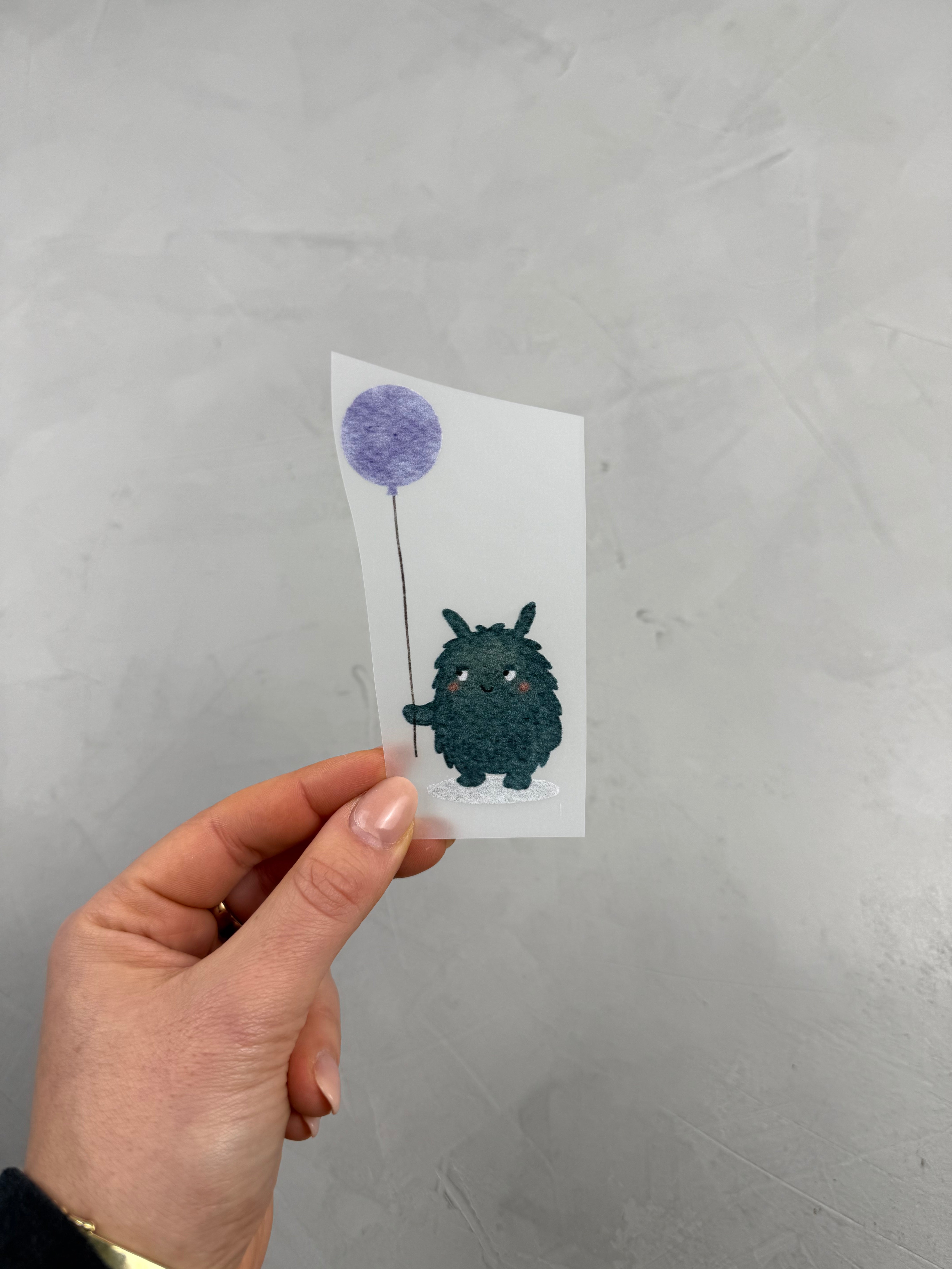 kleines Bügelbild - Need some space/Blau