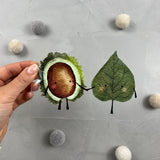 großes Bügelbild - Fall in Love/Kastanie