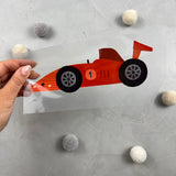 großes Bügelbild - Rennauto