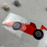 großes Bügelbild - Rennauto