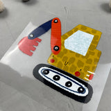 großes Bügelbild - Angebaggert