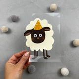 großes Bügelbild - Komme was Wolle