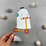 großes Bügelbild - Geisterfahrer