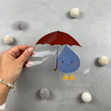 großes Bügelbild - Regenkollegen