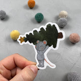 XXL Sticker - Oh Tannenmaus