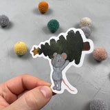 XXL Sticker - Oh Tannenmaus