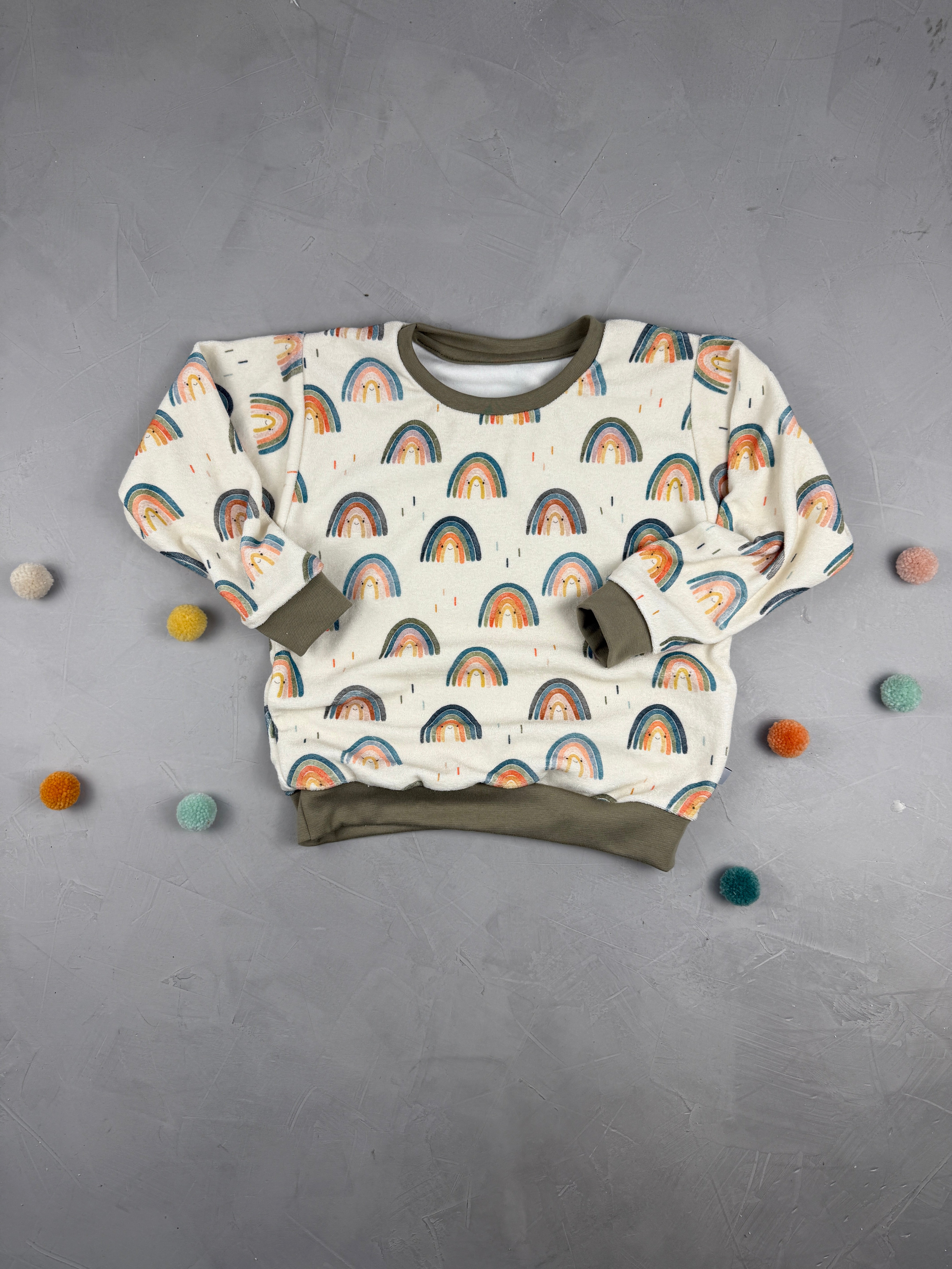 Oversize Sweatshirt - Stretch Frottee/Ohne Regen kein Bogen (5-6 J)