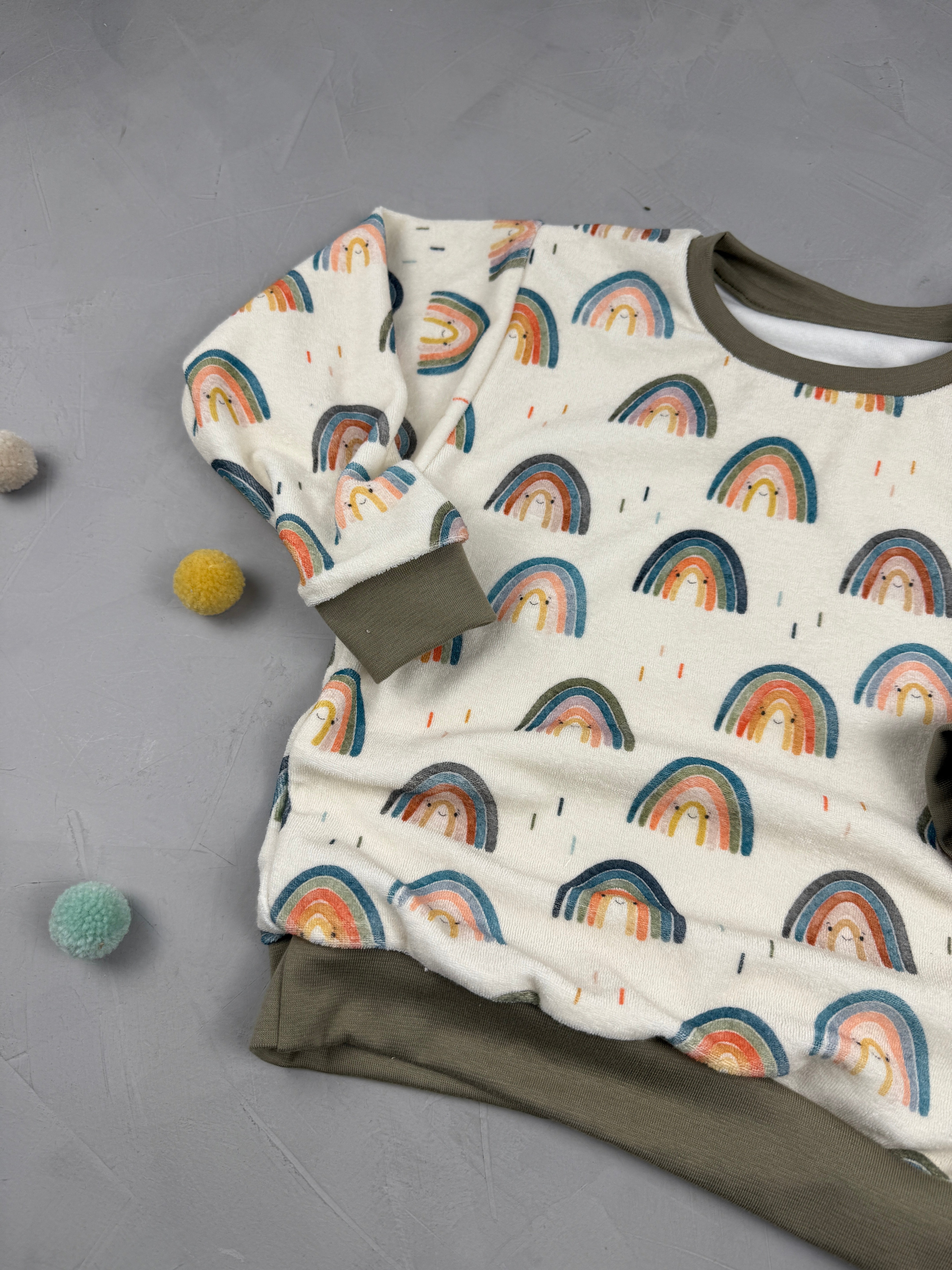 Oversize Sweatshirt - Stretch Frottee/Ohne Regen kein Bogen (5-6 J)