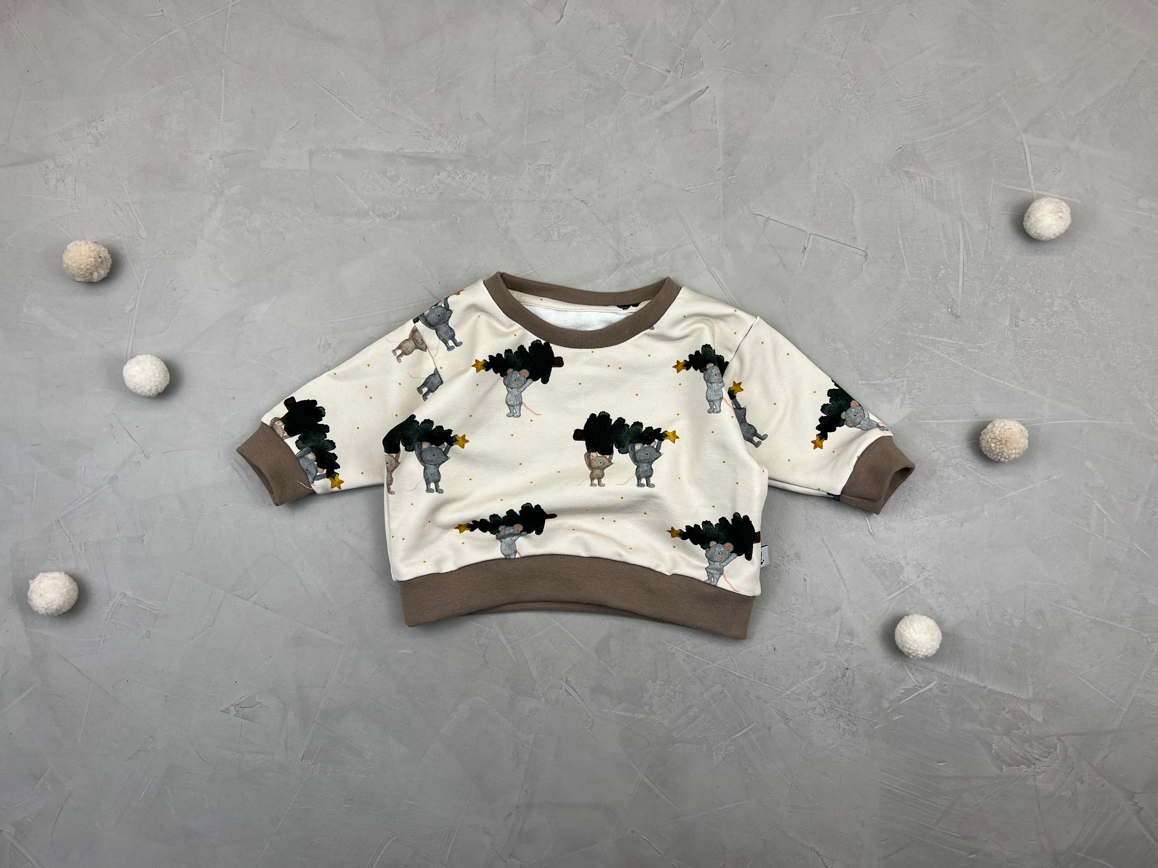 Oversize Sweatshirt - Oh Tannenmaus (0-3 M)