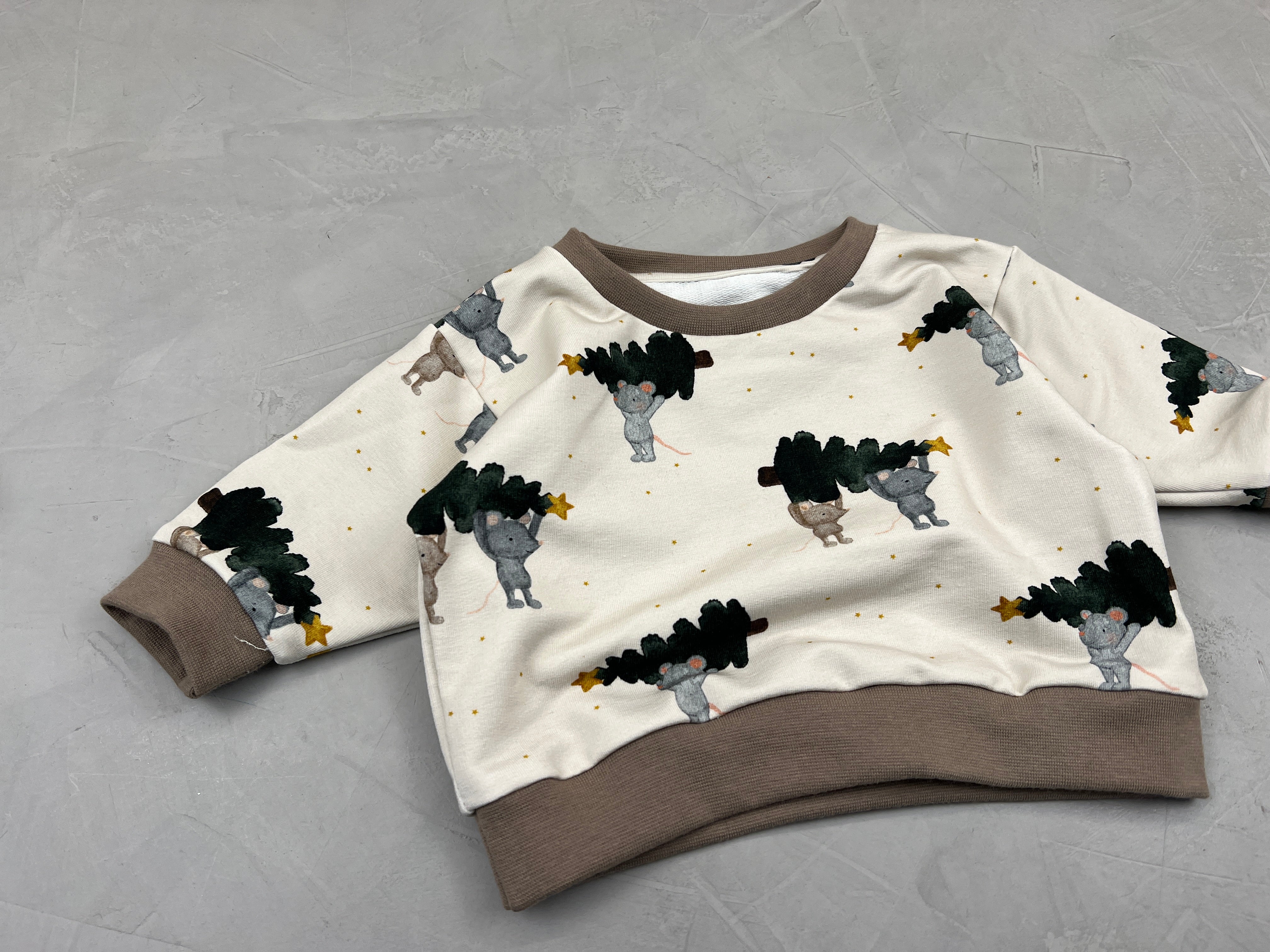 Oversize Sweatshirt - Oh Tannenmaus (0-3 M)