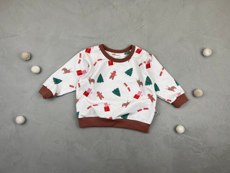 Oversize Sweatshirt - Früher war mehr Lametta (9-12 M)