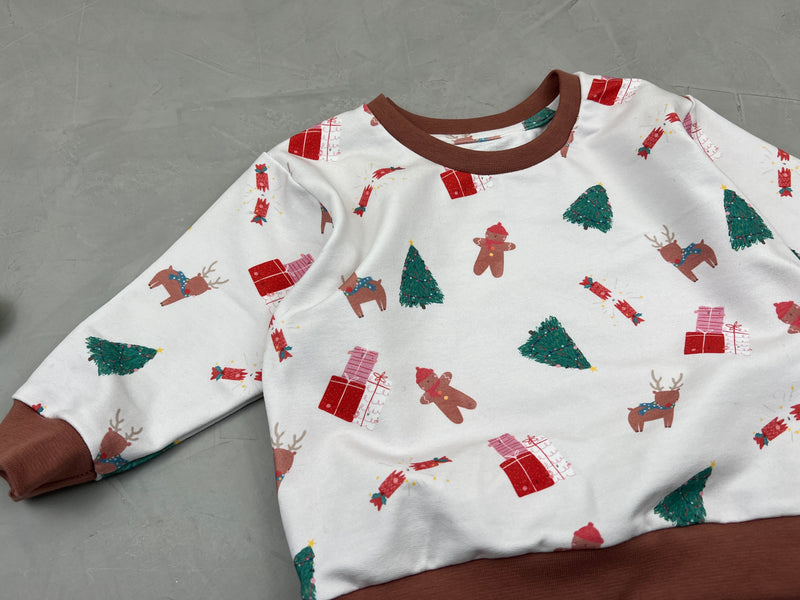 Oversize Sweatshirt - Früher war mehr Lametta (9-12 M)