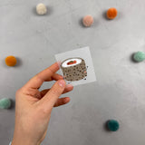 kleines Bügelbild - Rollenverteilung/braunes Maki