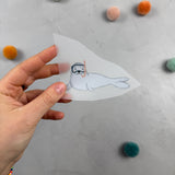 kleines Bügelbild - Flossenfreunde/rosa Schnorchel