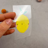 kleines Glitzerbügelbild - Sauer macht lustig