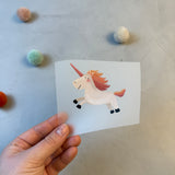 kleines Bügelbild - Wunschhorn/rosa