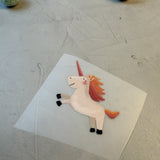 kleines Bügelbild - Wunschhorn/rosa