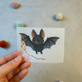 kleines Bügelbild - Nachtaktiv/Fledermaus