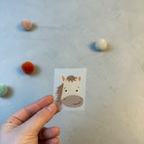 kleines Bügelbild - Das Leben ist ein Ponyhof/creme