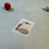 kleines Bügelbild - Das Leben ist ein Ponyhof/creme