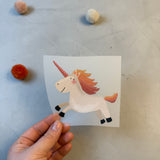 Mittleres Bügelbild - Wunschhorn/rosa