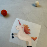 Mittleres Bügelbild - Wunschhorn/rosa