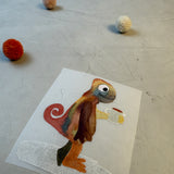 großes Bügelbild - Kaffeeleon