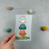 großes Bügelbild - Hochstapler/drei Hühner