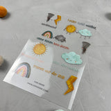 Bügelbildbogen - Heiter liebt Wolkig