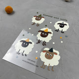 Bügelbildbogen - Komme was Wolle