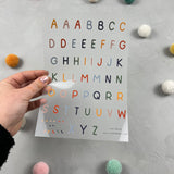 Bügelbildbogen - kleines Alphabet