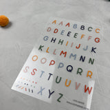 Bügelbildbogen - kleines Alphabet