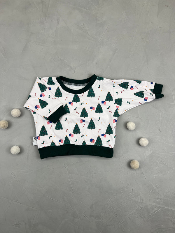 Oversize Sweatshirt - Früher war mehr Lametta (3-6 M)