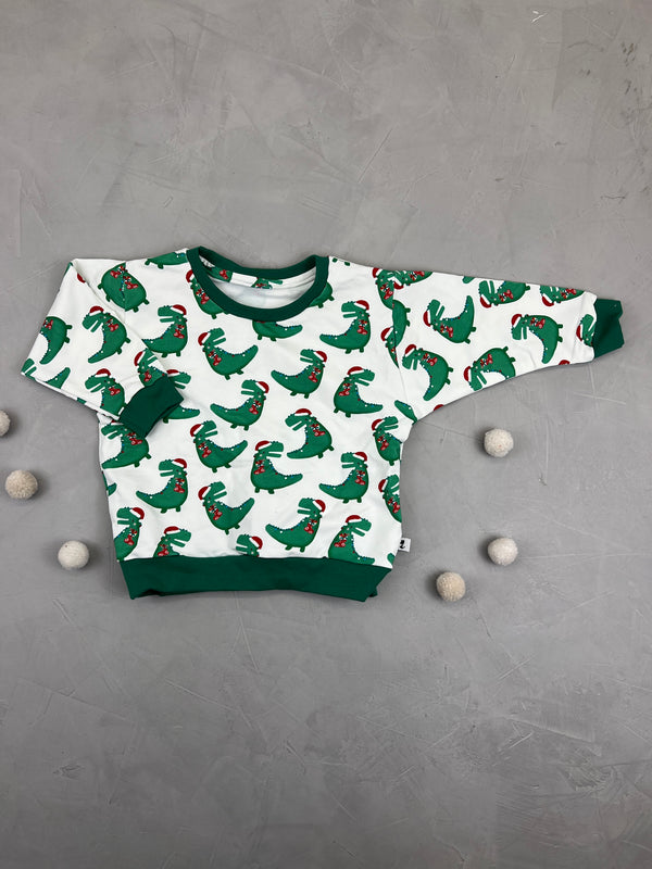 Oversize Sweatshirt - Tyranno Santa Rex (18-24 M)