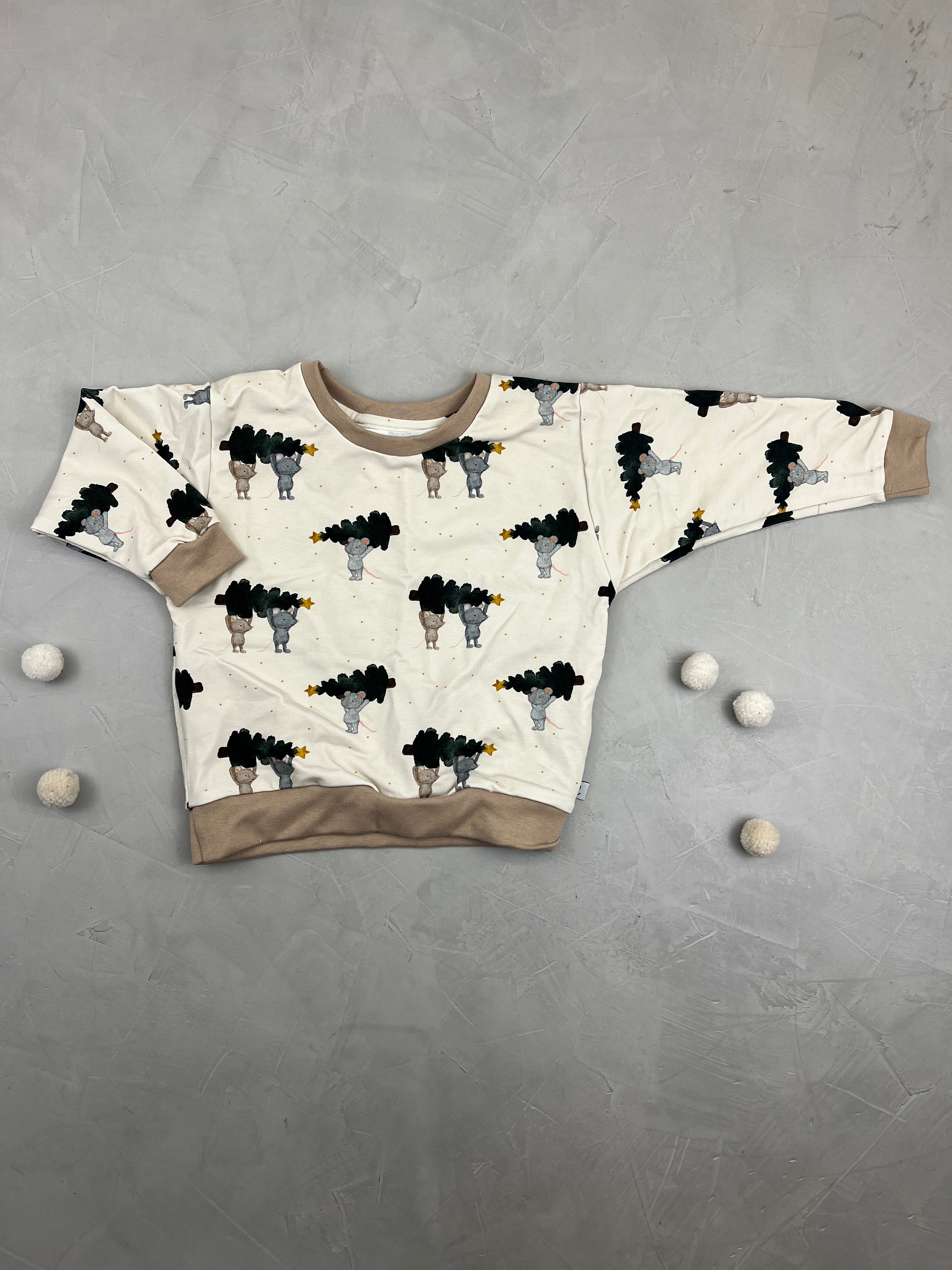 Oversize Sweatshirt - Oh Tannenmaus (2-3 J)