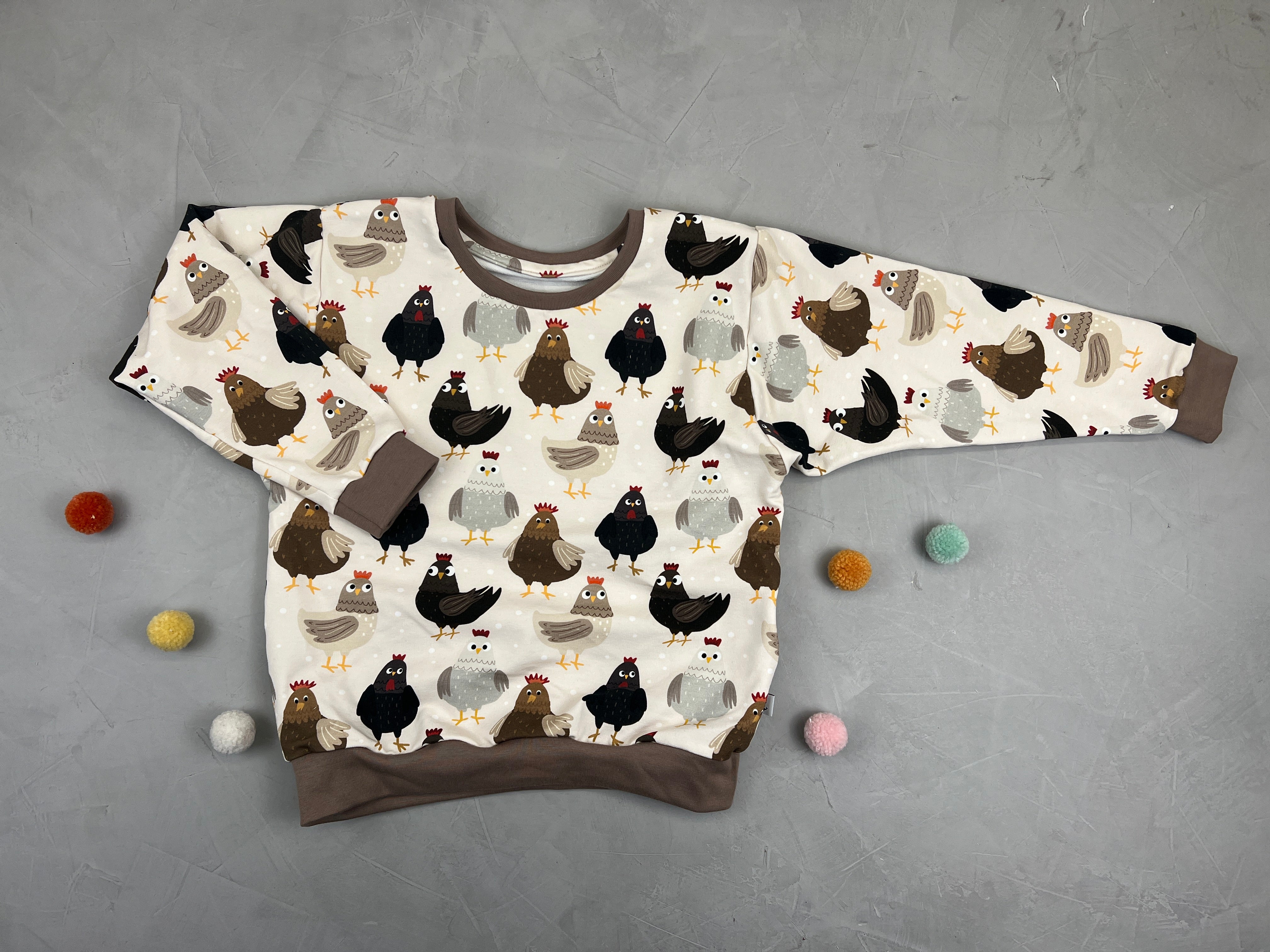 Oversize Sweatshirt - Hühnerhaufen (5-6 J)