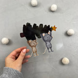 großes Bügelbild - Oh Tannenmaus
