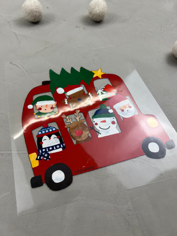 großes Bügelbild - Santas Workshop