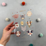 Bügelbildbogen - Tierisch viel los