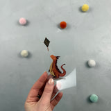 Mittleres Bügelbild - Drachenwind (Rot)