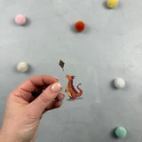 kleines Bügelbild - Drachenwind (Rot)